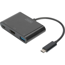 Док-станція DIGITUS USB-C HDMI/USB-A/USB-C Black (DA-70855)