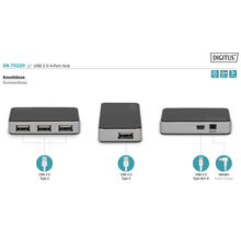 USB-хаб DIGITUS USB 2.0 4 Port (DA-70220)