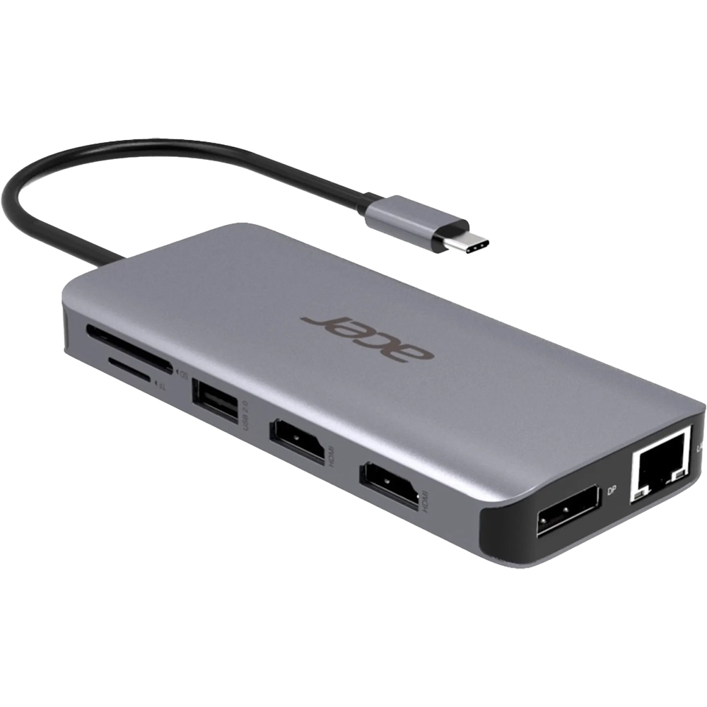 Док-станція ACER 12 in 1 Type-C Dongle Gray (HP.DSCAB.009) Тип док-станція