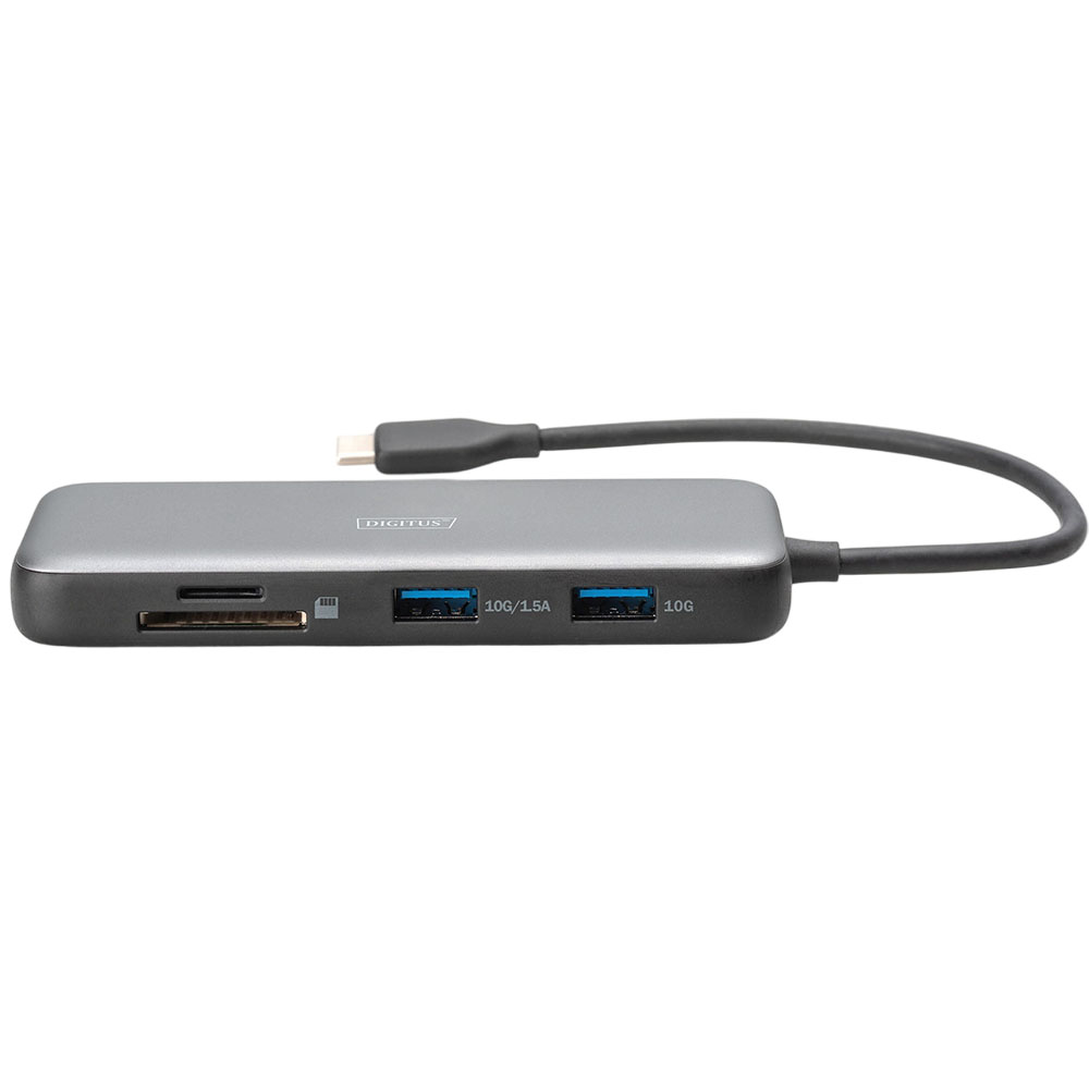 Док-станция DIGITUS 8-in-1 grey (DA-70915) Интерфейс подключения USB Type-C