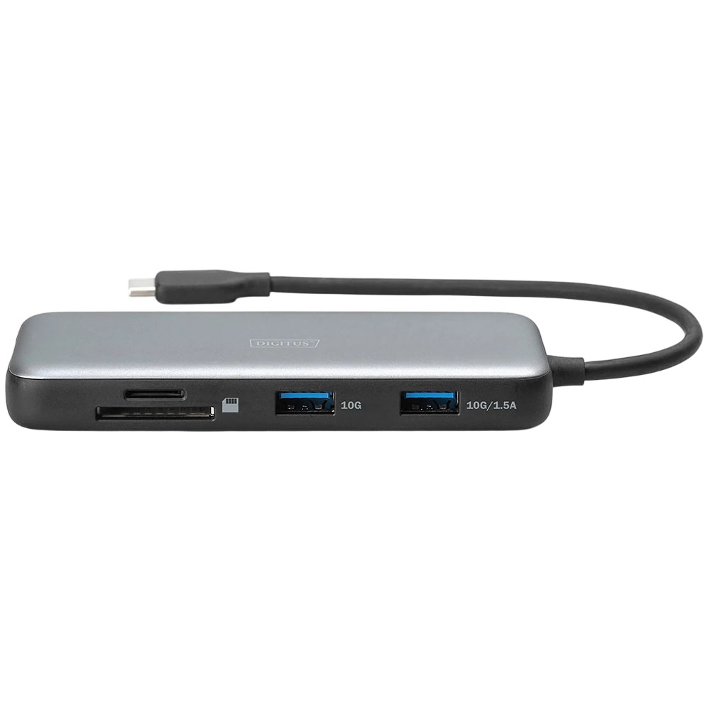 Док-станция DIGITUS 7-in-1 grey (DA-70914) Интерфейс подключения USB Type-C