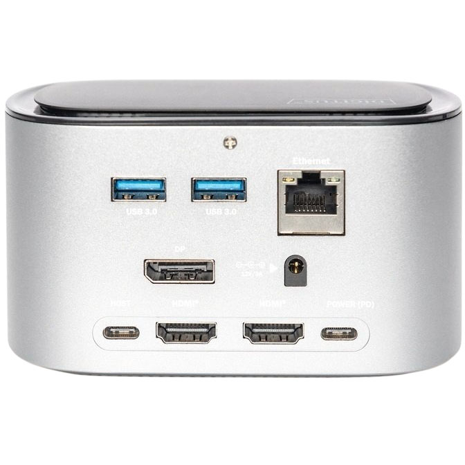 Док-станция DIGITUS 11-in-1 grey (DA-70889) Интерфейс подключения USB Type-C