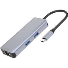 Док-станція PROOVE Iron Link 6 in 1 Silver (54691silver)