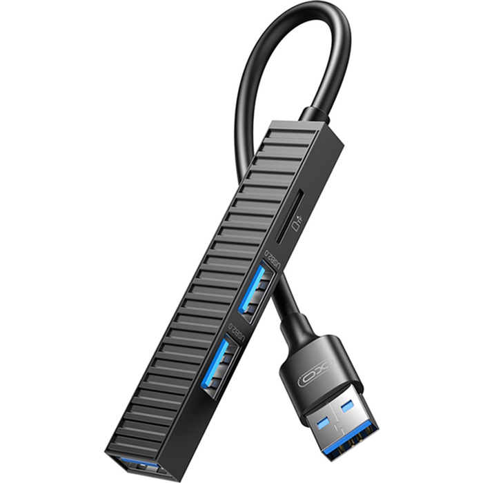 Док-станція XO USB 3.0/2xUSB 2.0/SD/MicroSD Black (HUB014A.black) Тип живлення пасивний