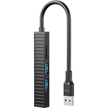 Док-станція XO USB 3.0/2xUSB 2.0/SD/MicroSD Black (HUB014A.black)