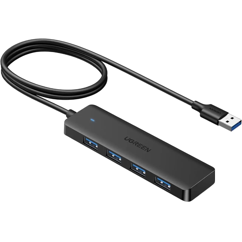 USB-хаб UGREEN USB 3.0 - 4 х USB 3.0 Hub CM219 Black (25946)