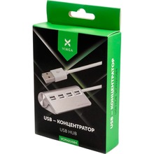 USB-хаб VINGA USB 2.0 to 4 х USB 2.0 White (VCPH2USB4)