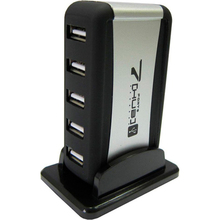 USB-хаб LAPARA 7 x USB 2.0 Silver (LA-UH7315)