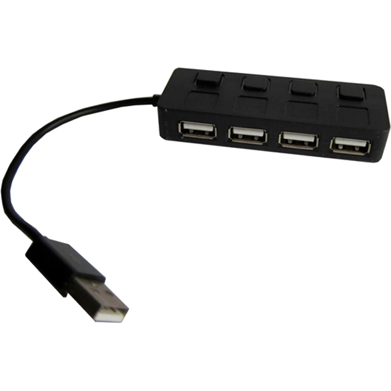 USB-хаб LAPARA 4 x USB 2.0 Black (LA-SLED4 black) Інтерфейс підключення USB Type-A