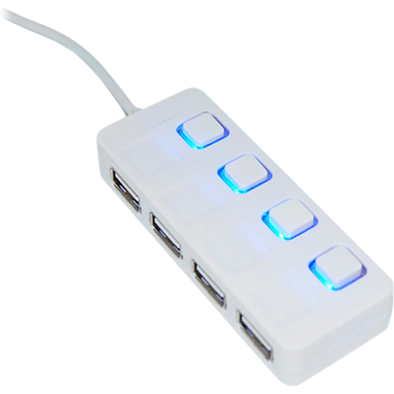 USB-хаб LAPARA 4 x USB 2.0 White (LA-SLED4 white)