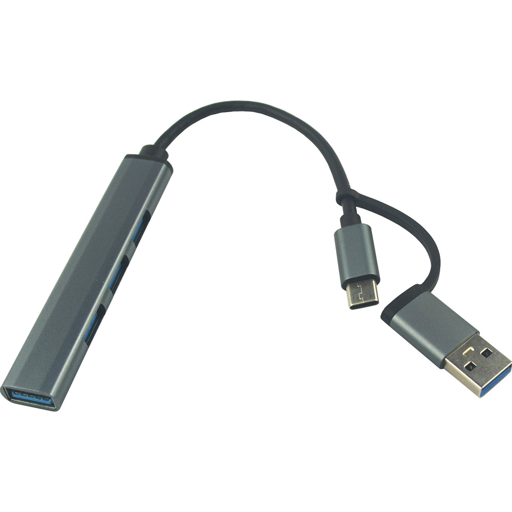 USB-хаб DYNAMODE 4-in1 USB-C to 1xUSB3.0, 3xUSB2.0 Gray (DM-UH-312) Тип USB-хаб