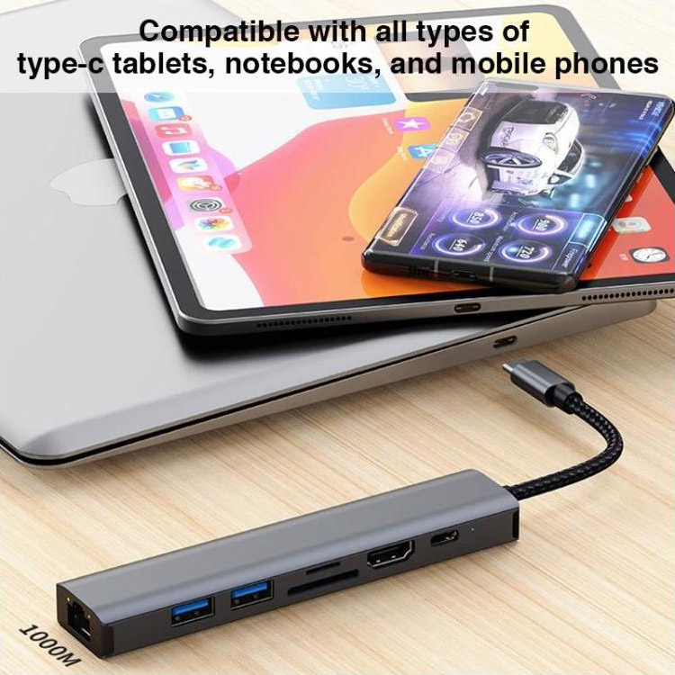 Док-станція DYNAMODE 7-in-1 USB-C to HDMI, 2xUSB3.0, TF/SD, LAN, PD (BYL-2303) Додаткові роз'єми HDMI