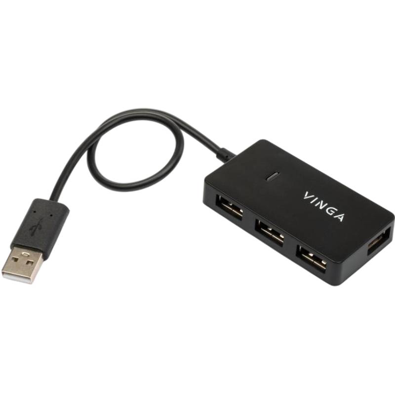 USB-хаб VINGA HUB USB2.0 to 4хUSB2.0 (VHA2A4) Тип питания пассивный