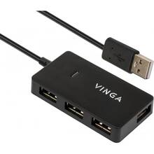 USB-хаб VINGA HUB USB2.0 to 4хUSB2.0 (VHA2A4)