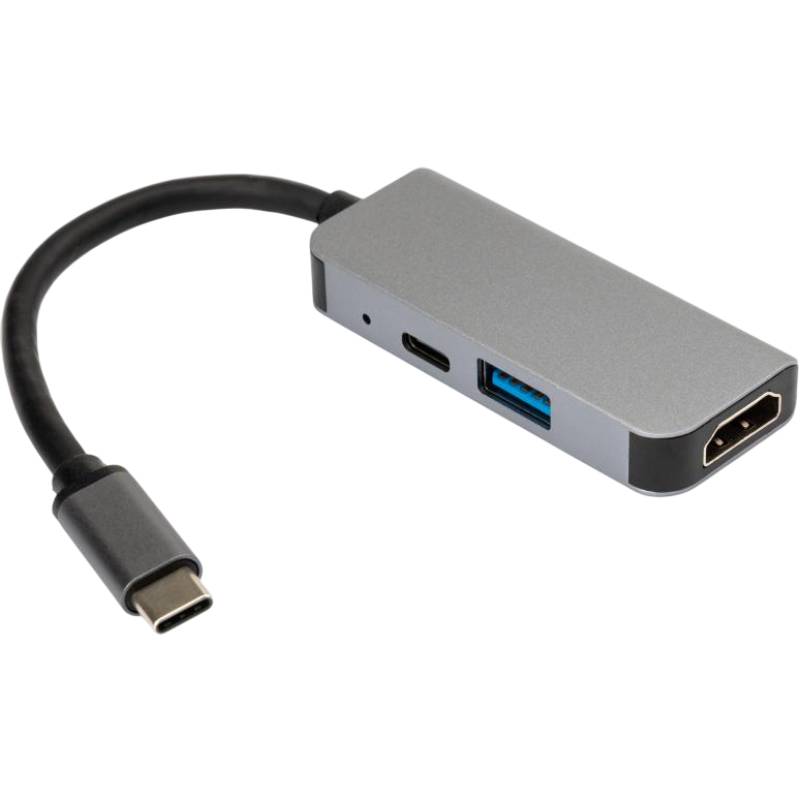 Док-станція VINGA HUB Type-C to 4K HDMI+USB3.0+PD (VCPHTC3AL) Тип док-станція