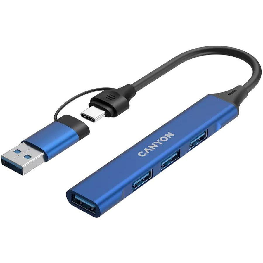 USB-хаб CANYON DS-02 4in1 USB-A/C Blue (CNS-TDS02BL) Тип USB-хаб