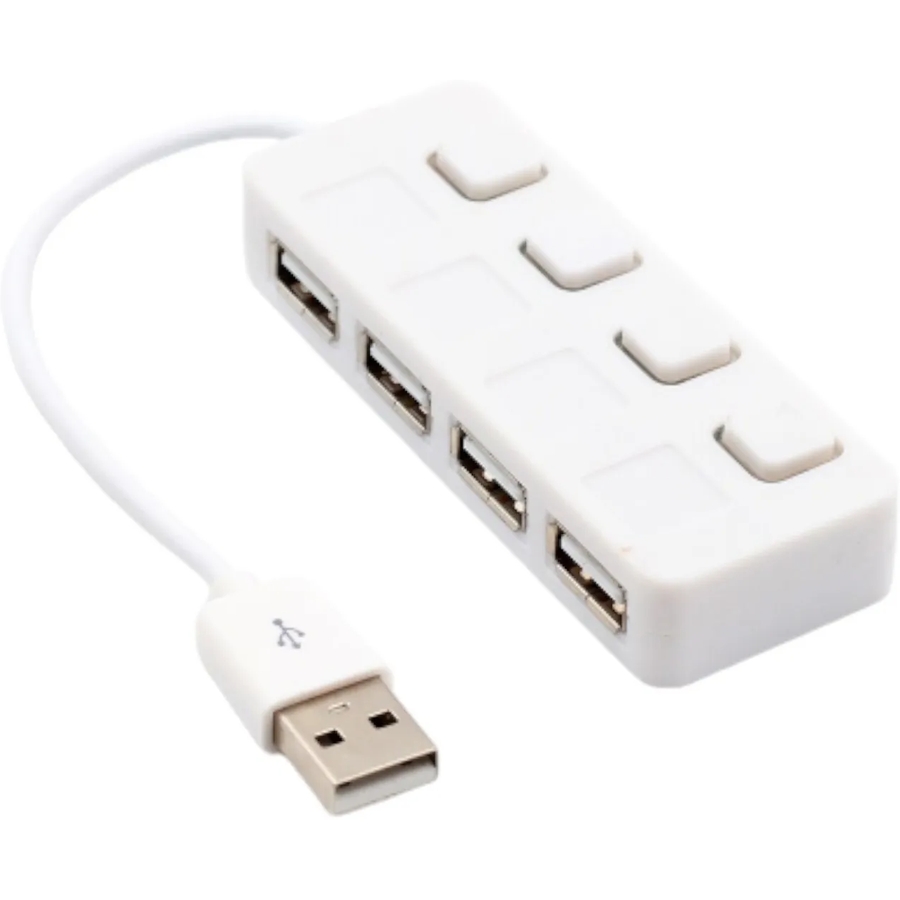 USB-хаб VOLTRONIC White (YT-H4L-W)