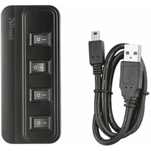 USB-хаб TRUST with Swithes 4-in-1 Black (20619)