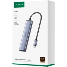 Док-станция UGREEN CM478 Сіра 5-in-1 Grey (15495)