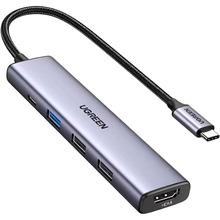 Док-станция UGREEN CM478 Сіра 5-in-1 Grey (15495)
