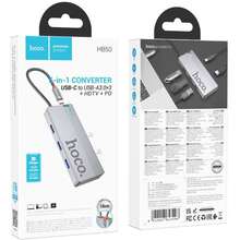 USB-хаб HOCO HB50 Wow 5-in-1 Deep Space Gray (6942007647298)