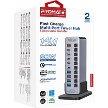 USB-хаб PROMATE gegatower-60w Grey