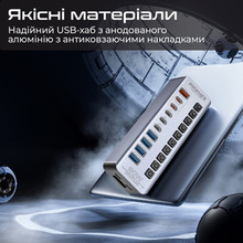 USB-хаб PROMATE gegatower-60w Grey