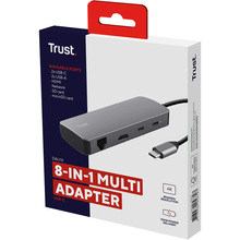 Док-станція TRUST Dalyx 8in1 Gray (25672)