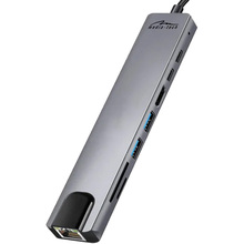 Док-станция MEDIA-TECH 100W 8 in 1 Gray (MT5046)