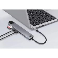 Док-станция MEDIA-TECH 100W 8 in 1 Gray (MT5046)