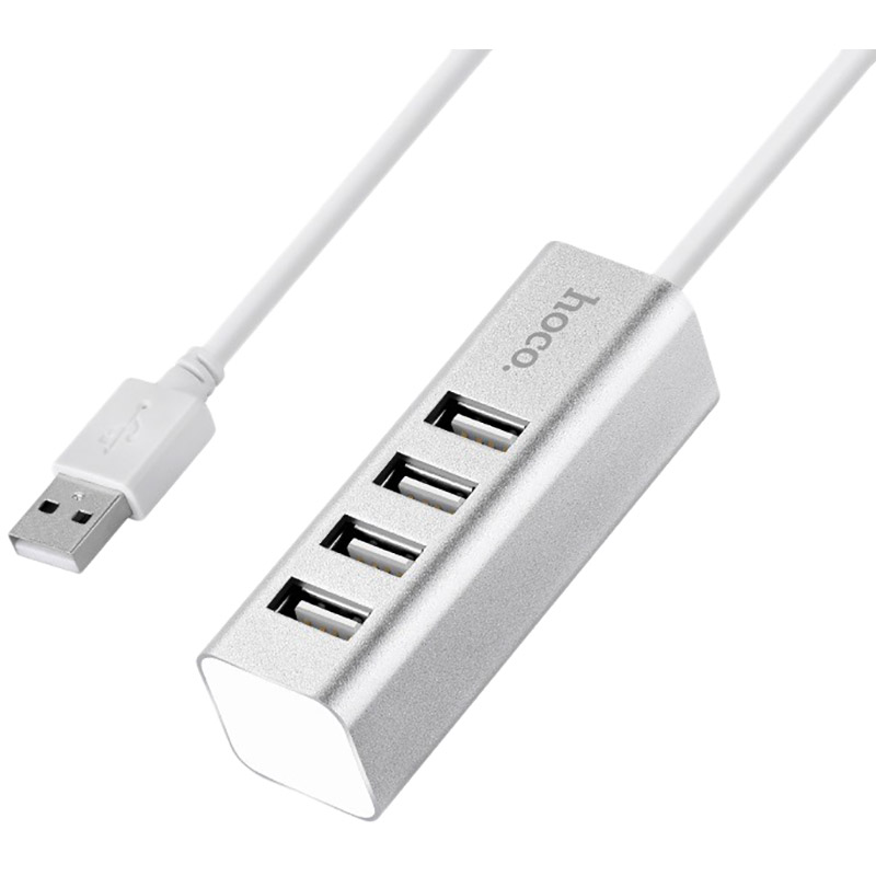 USB-хаб HOCO HB1 4USB Line machine Silver (6957531038146) Тип USB-хаб