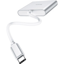 USB-хаб HOCO HB14 Easy use Type-C adapter Silver (6931474725790)