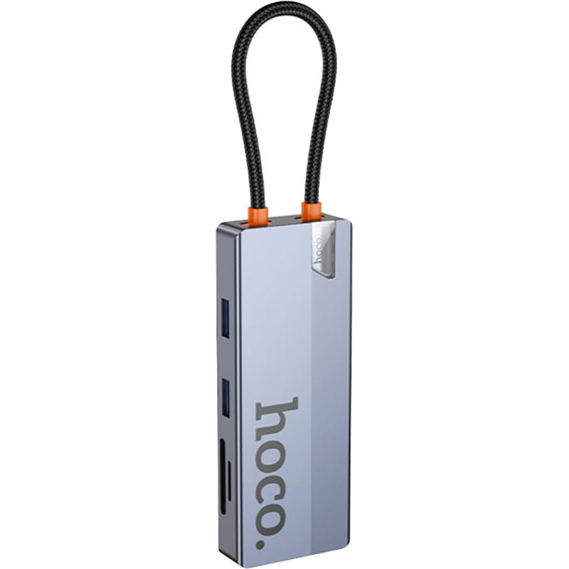USB-хаб HOCO HB52 Wow 8-in-1 multi-function converter Deep Space Gray (6942007647311) Тип питания пассивный