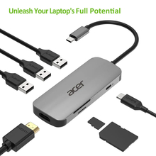 USB-хаб ACER 7IN1 Silver (HP.DSCAB.018)