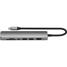 Док-станция SATECHI 7-in-1 USB-C Slim Multiport Adapter 4K with Ethernet Space Grey (ST-P7SM)