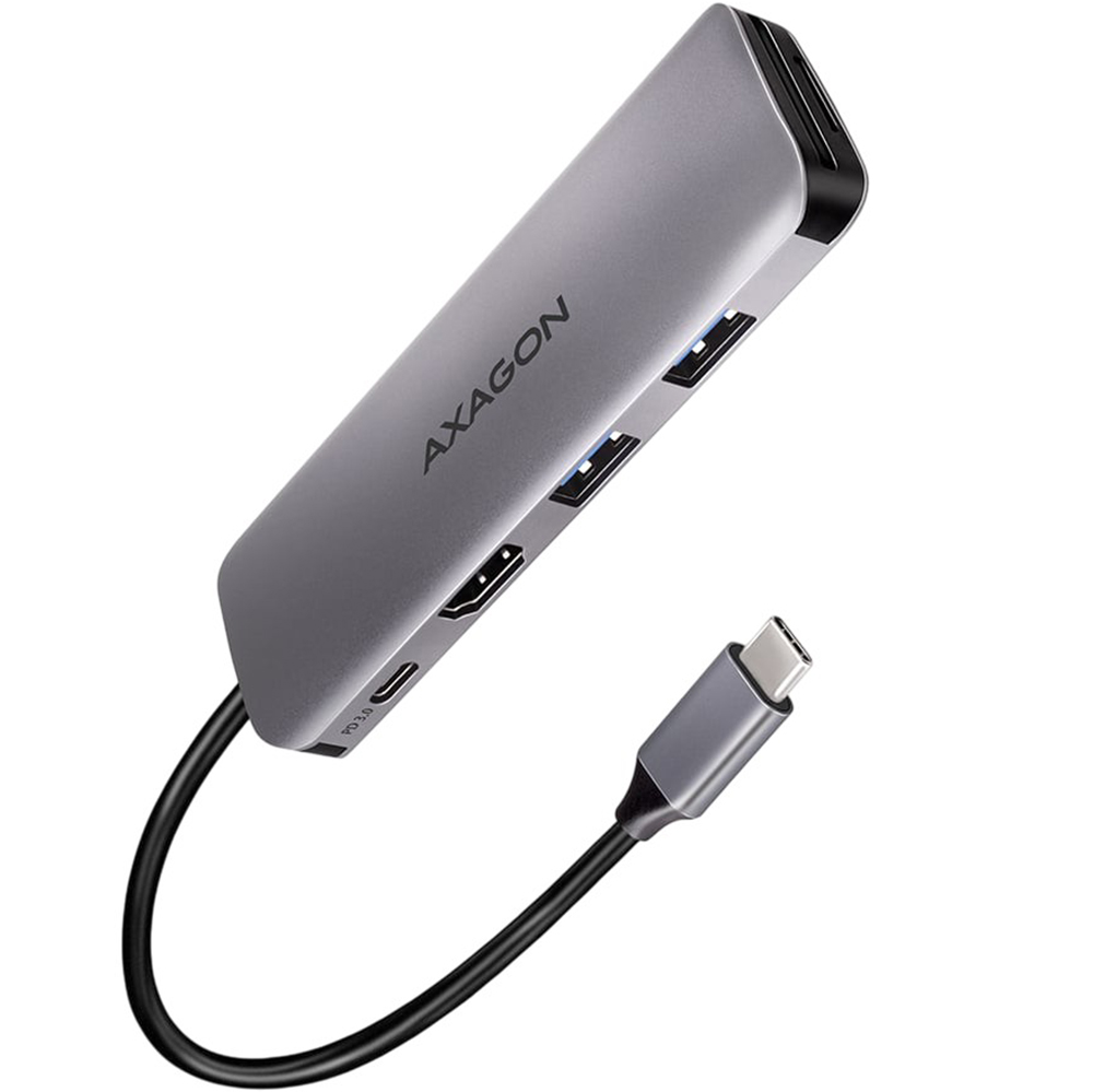 Док-станція AXAGON 5in1 Grey (HMC-5)