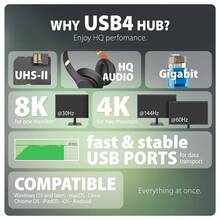 Док-станція AXAGON USB4 40Gbps DUAL 4K DISPLAY 12 In1 Dock Black (HMC-U4)