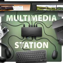 Док-станція AXAGON USB4 40Gbps DUAL 4K DISPLAY 12 In1 Dock Black (HMC-U4)