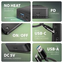 Док-станція AXAGON USB4 40Gbps DUAL 4K DISPLAY 12 In1 Dock Black (HMC-U4)