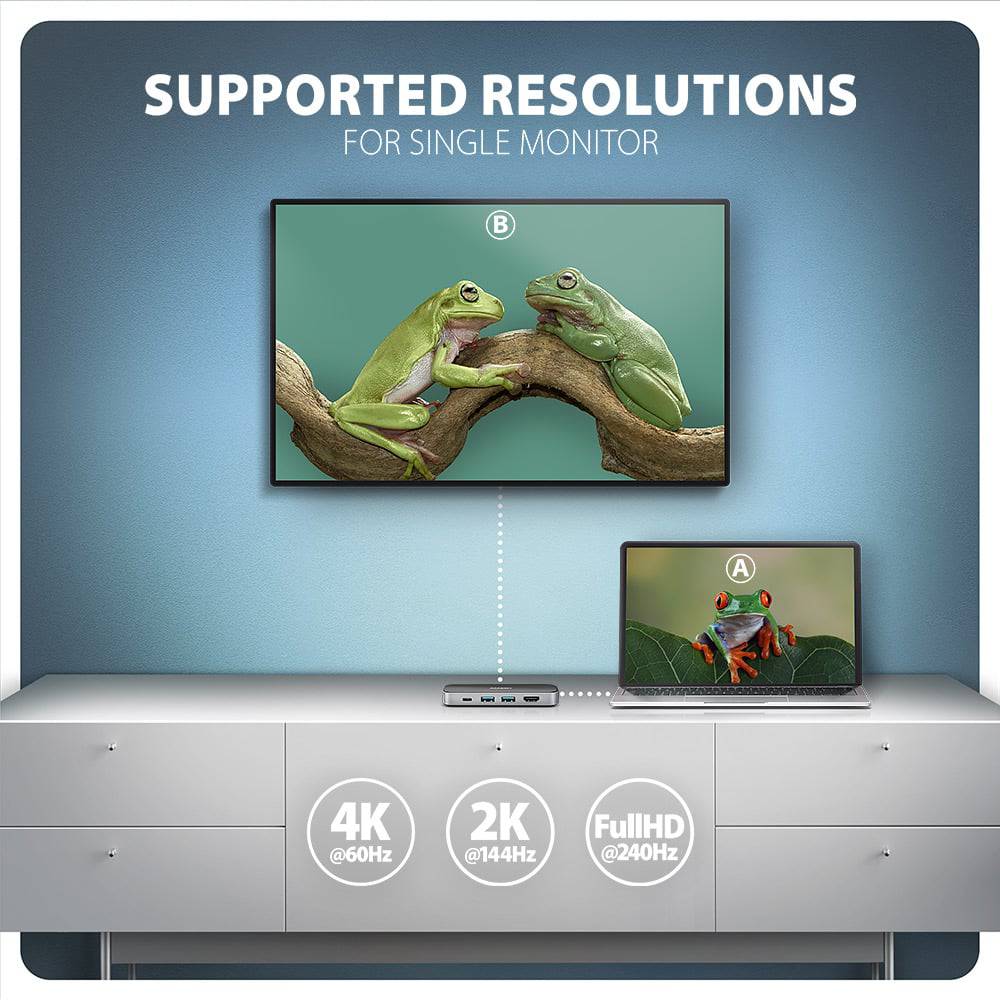 Док-станція AXAGON USB-C GLASS 6 In1 Hub Black/Grey (HMC-6GLN Тип живлення пасивний