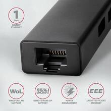 Док-станция AXAGON SuperSpeed USB-C 4 In 1 Hub Black (HMC-GL3A)
