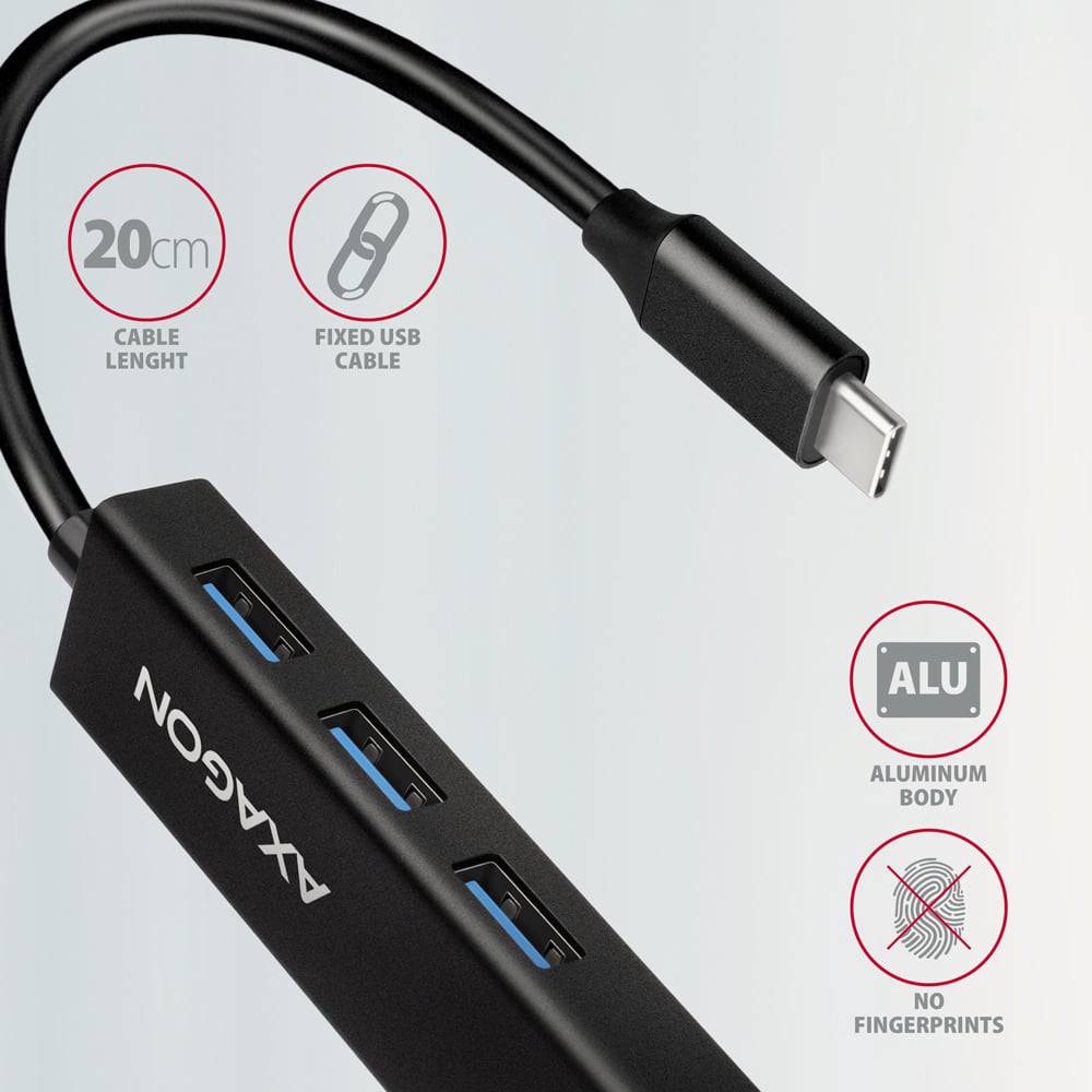 Док-станция AXAGON SuperSpeed USB-C 4 In 1 Hub Black (HMC-GL3A) Дополнительные разъемы LAN (RJ-45)