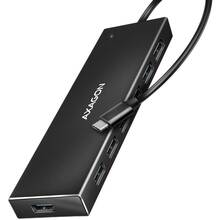 USB-хаб AXAGON SuperSpeed USB-C FLAT CHARGING Hub USB-C Black (HUE-F7C)
