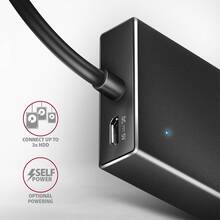 USB-хаб AXAGON SuperSpeed USB-C FLAT CHARGING Hub USB-C Black (HUE-F7C)
