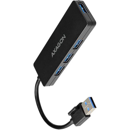 USB-хаб AXAGON SuperSpeed USB SLIM Type-A Black (HUE-G1A)