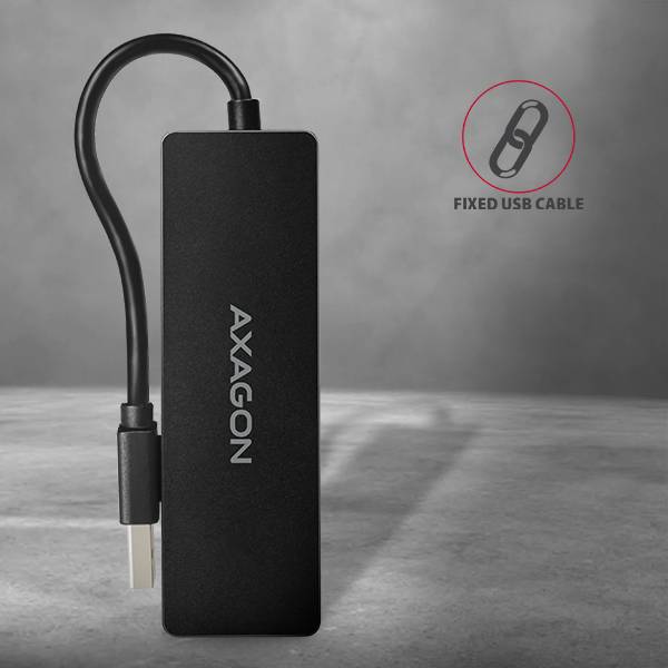 USB-хаб AXAGON SuperSpeed USB SLIM Type-A Black (HUE-G1A) Тип USB-хаб