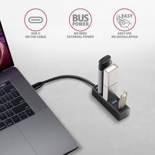 USB-хаб AXAGON SuperSpeed USB-C MINI USB-C Black (HUE-M1C)