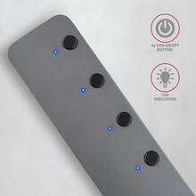 USB-хаб AXAGON SuperSpeed USB-A SWITCH CHARGING USB-A Silver (HUE-MSA)