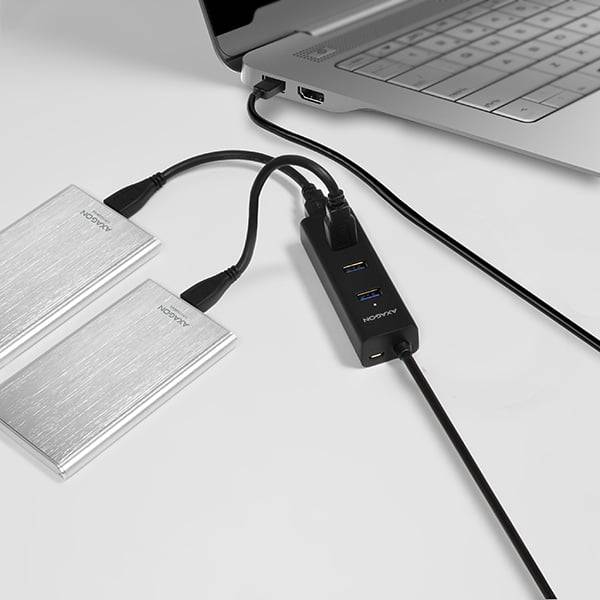 USB-хаб AXAGON USB3.0 CHARGING MicroUSB Charging Black (HUE-S2BL) Інтерфейс підключення USB Type-A