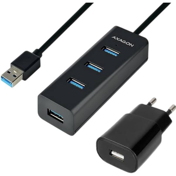USB-хаб AXAGON USB3.0 CHARGING MicroUSB Charging Black (HUE-S2BP)